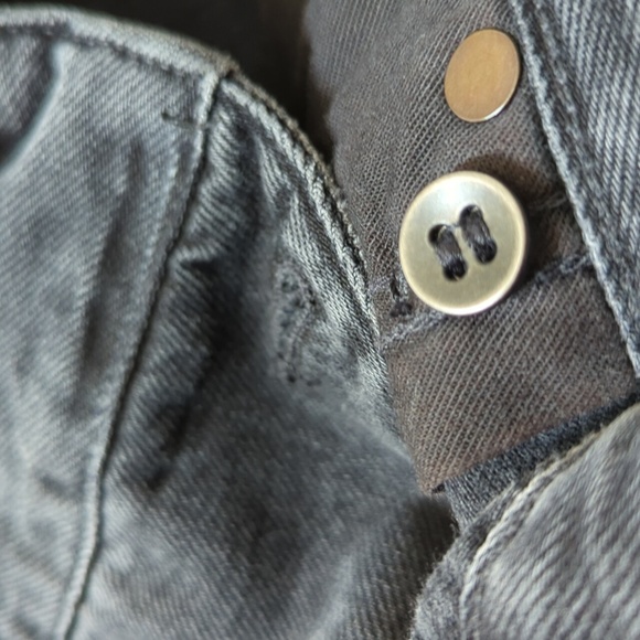 Agolde Criss Cross Upsized Denim Jean Shorts in Photogram Black - Picture 10 of 16